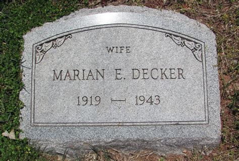 Marian Esther Kohr Decker 1919 1943 Find A Grave Memorial