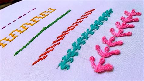 EMBROIDERY STITCHES: Top 6 stitches for hand embroidery, types of ...