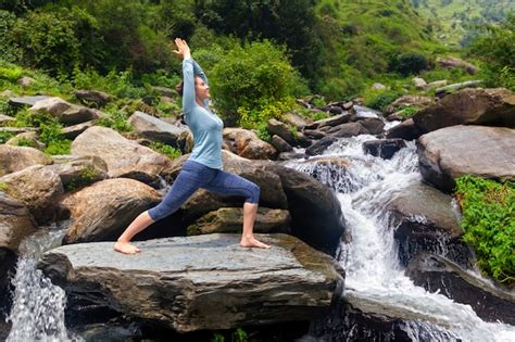 Premium Photo Woman Doing Ashtanga Vinyasa Yoga Asana Virabhadrasana