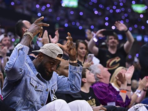 Nba Lebron James Attends Celtics Cavaliers Game 4 In Cleveland