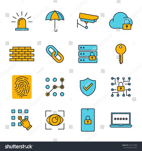 Set Security Icon Security Pack Symbol Stock Vector (Royalty Free ...