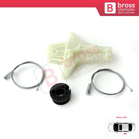 Bross Otomotiv BWR5371 VW Golf MK6 için Arka Sol Cam Kriko Seti