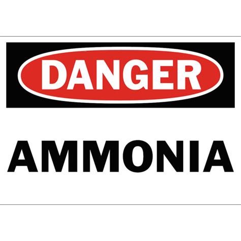 Danger Ammonia Safety Sign