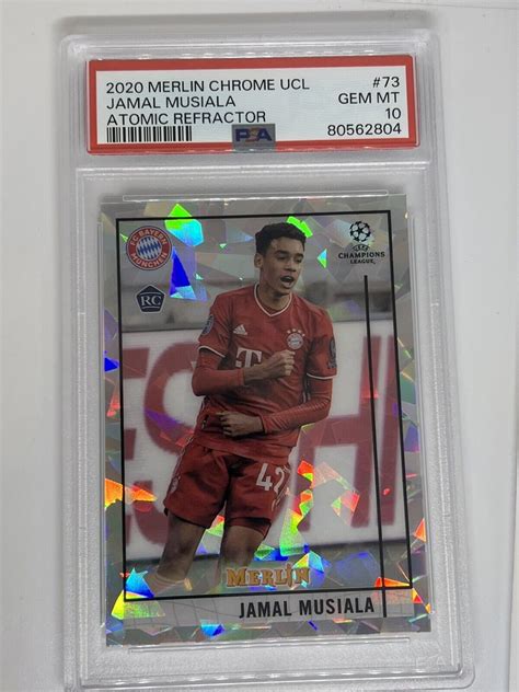 Jamal Musiala 2020 Topps Merlin Chrome UEFA Champions League 73 Atomic