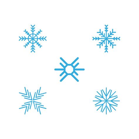 Plantilla De Vector De Ilustración De Logotipo De Copos De Nieve PNG