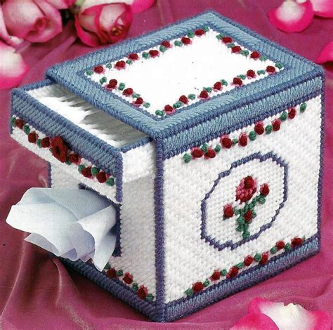 Flower Tissue Box Plastic Canvas Pattern Plastic Canvas Tissue Boxes Plastic Canvas Patterns