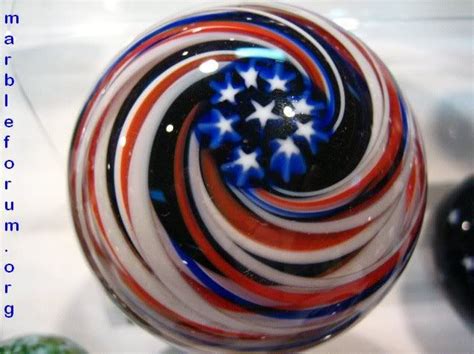 American Flag Holiday Marble 2 12 Marble With Read White And Blue