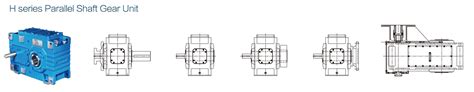 H Sh H Sh H Sh H Sh Series Parallel Shaft Gearbox High Efficiency