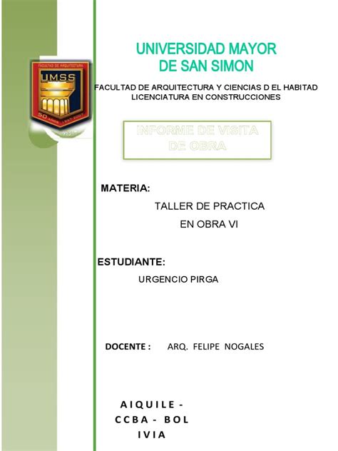 Caratula Umss Pdf
