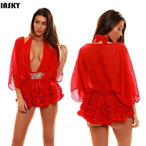 Iasky Women Sexy Ruffle See Through Tunic Beach Cover Ups Swimwear Summer Bikini Cover Up