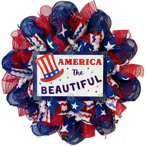 The Holiday Aisle Patriotic Wreath America The Beautiful Wayfair