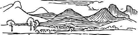 Mountain Range Line Drawing At Explore Collection