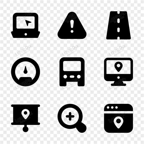 Conjunto De Iconos De Gps En Vector De Iconos Editables PNG Imágenes