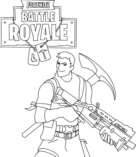 Dibujo Para Colorear Del Juego Online Fortnite Para Imprimir Y Colorear