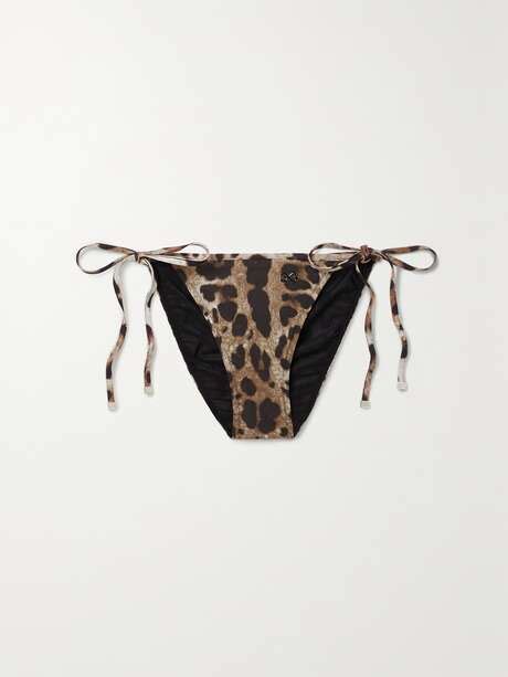 DOLCE GABBANA Leopard Print Bikini Briefs NET A PORTER