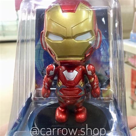 Jual Pajangan Dashboard Mobil Iron Man Avengers Kepala Goyang