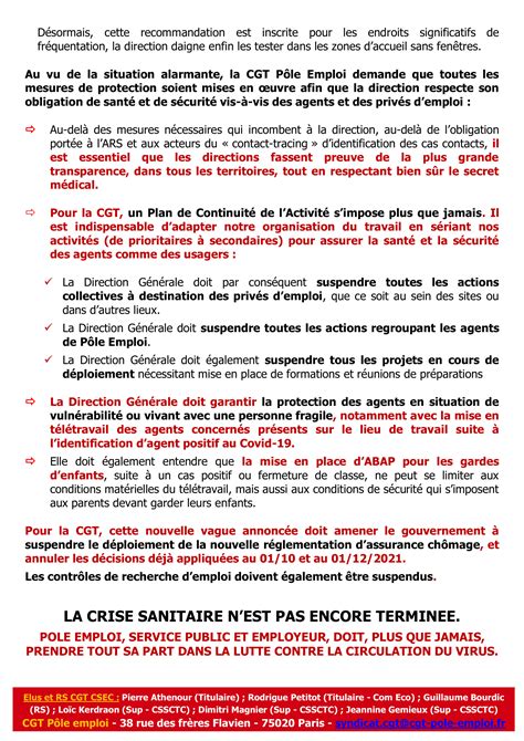 D Claration Pr Alable De La Cgt P Le Emploi Au Csec Du D Cembre