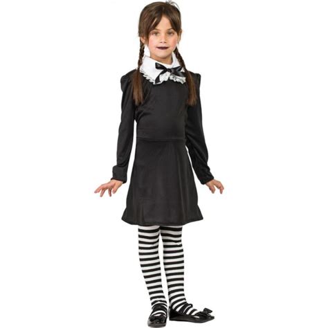 Déguisement Mercredi Addams Pour Fille【achat Halloween En Ligne】