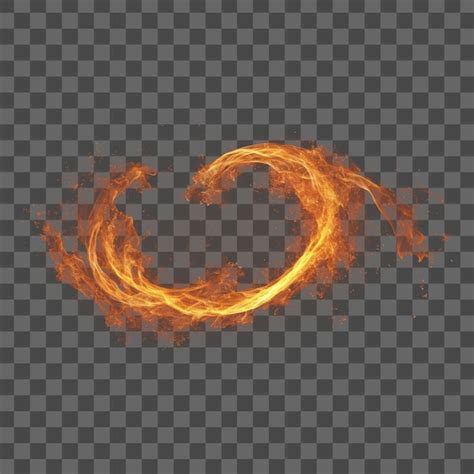 Png Fire Moving Pattern Black Background Illuminated Ai Generated Image