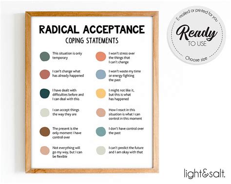 Radical Acceptance Poster Dbt Poster Affirmations Cognitive Etsy