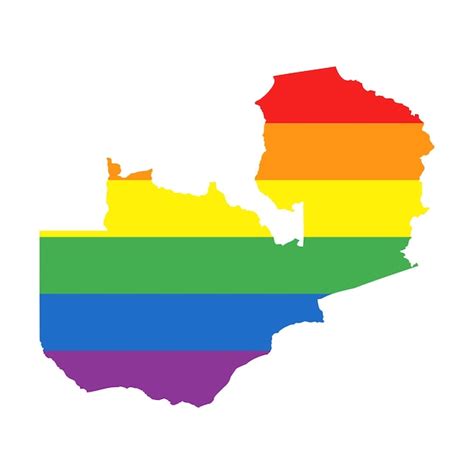 Mapa De La Bandera Del Arco Iris Del Orgullo Gay Lgbtq De Vector Premium