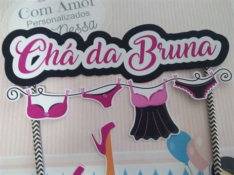 Topo De Bolo Cha Lingerie Elo Produtos Especiais