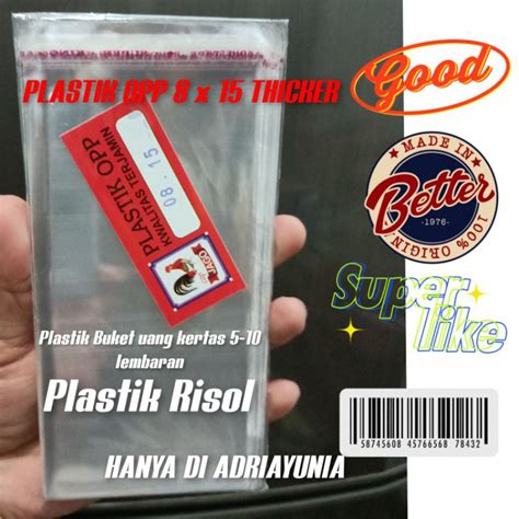 Jual Plastik Opp X Cm Plastik Buket Uang Kertas Plastik Risol