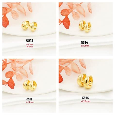 Hypoallergenic Thailand Gold Plated Loop Earrings For Women And Kids
