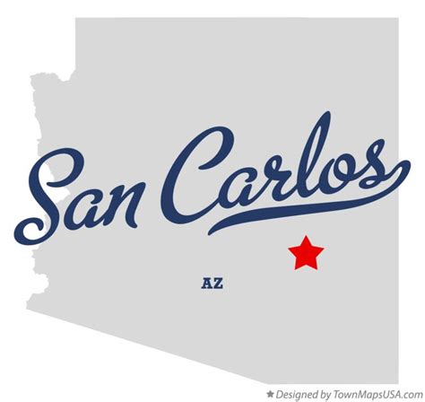 Map of San Carlos, AZ, Arizona