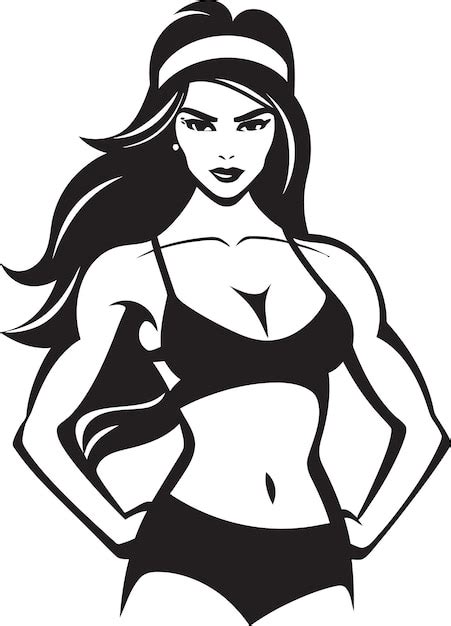 Un Dessin D Une Femme Aux Cheveux Longs Et Un Bikini Noir Vecteur Premium G N R Base Dia