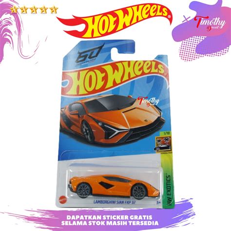 Jual Hot Wheels Lamborghini Sian Fkp Orange Anniv Exotics Shopee Indonesia