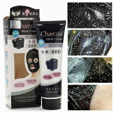 Charcoal Mask Cream Peel Off Black Mask Anti Blackhead 130g Shopee Malaysia