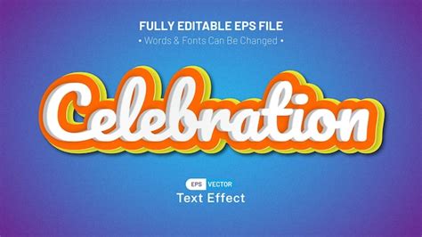 Premium Vector | Celebration text effect vector text style