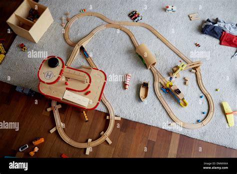 Germany Berlin Wooden Toys On Floor Stock Photo Alamy