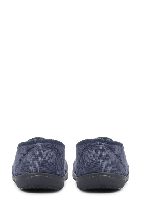 Buy Pavers Mens Navy Blue Permalose Full Slippers With Memory Foam From