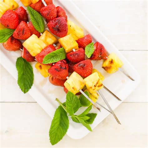 Grilled Strawberry Pineapple Kebabs California Strawberry Commission