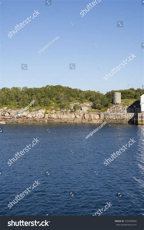 Panorama On Coast Henningsvaer Lofoten Norway Stock Photo 730498960