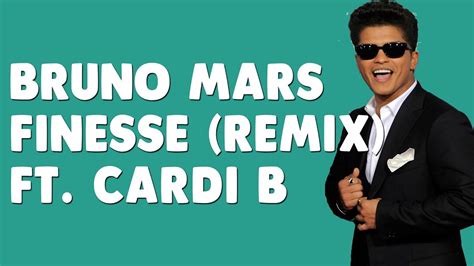 Bruno Mars Finesse Remix Feat Cardi B Lyrics Lyric Video