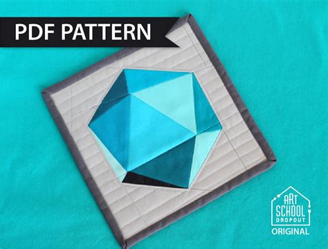 Spinning Icosahedron Single Quilt Block 8 And 18 Version Paper Pieced