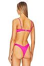 Kulani Kinis Ditzy Underwire Bikini Top In Flamingo Pink Ribbed REVOLVE