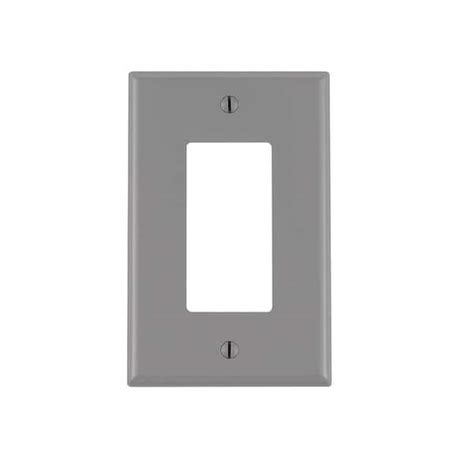 Leviton 1 Gang Gray Decorarocker Nylon Midwaymidsize Wall Plate 1 Pack 0pj26 0gy R54 0pj26