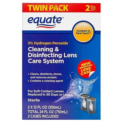 Equate contact lens solution cleaning & disinfecting lens care system ...