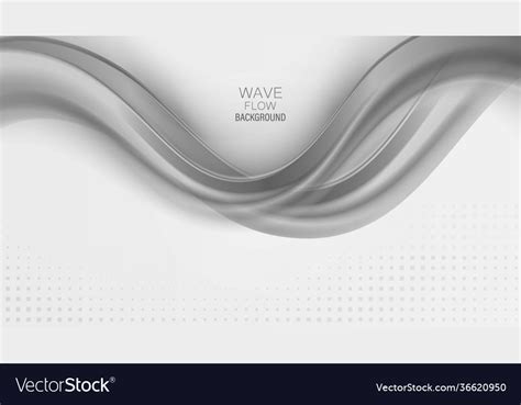 Abstract Gray Waving Background Wave Gray Flow Vector Image