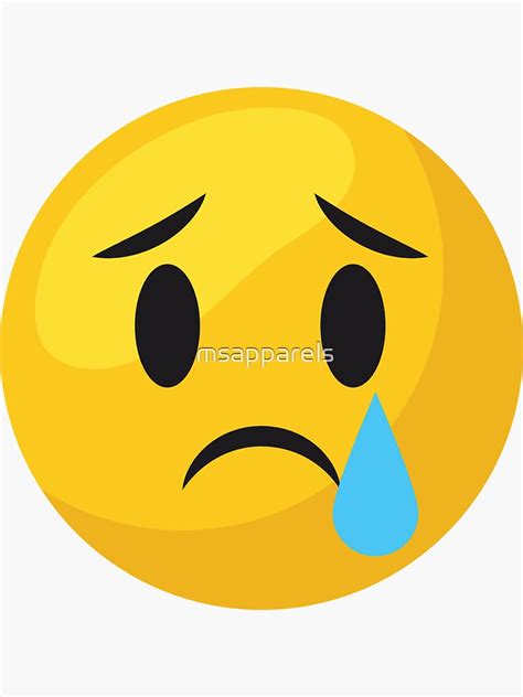 "Crying Emoji, Sad Emoji" Sticker by msapparels | Redbubble
