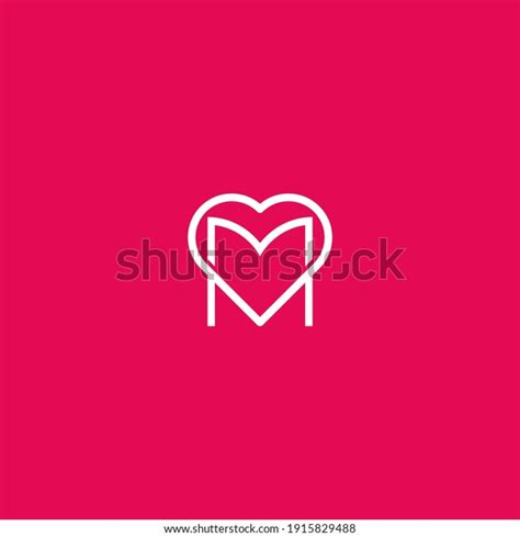 Letter M Heart Logo Icon Design Stock Vector Royalty Free 1915829488