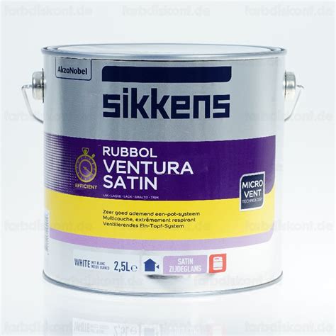 Sikkens Rubbol Ventura Satin 2 5 ltr weiß