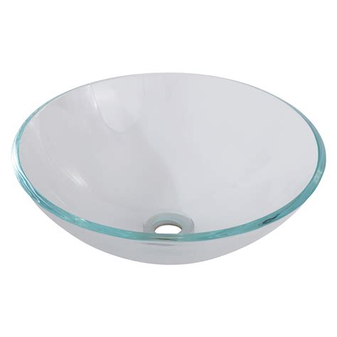 Aquabrass Round Crystal Clear Tempered Glass Basin