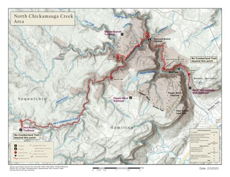 The Cumberland Trail North Chickamauga Creek Sna Map By Tennessee