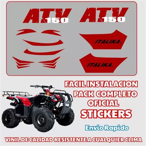 Calcomanias Stickers Calcas Atv Cuatrimoto Italika Meses Sin