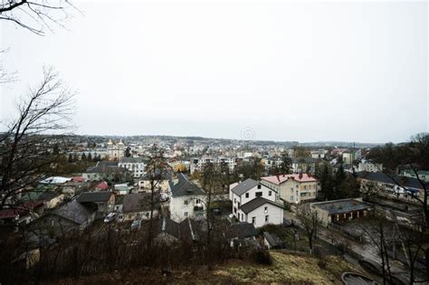 Panorama View of Terebovlia City from Castle, Ternopil Region, Ukraine ...